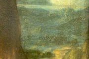 Leonardo da Vinci - Monna Lisa dettaglio paesaggio destra - olio su tavola - 1503-1513(circa) - Louvre - Parigi